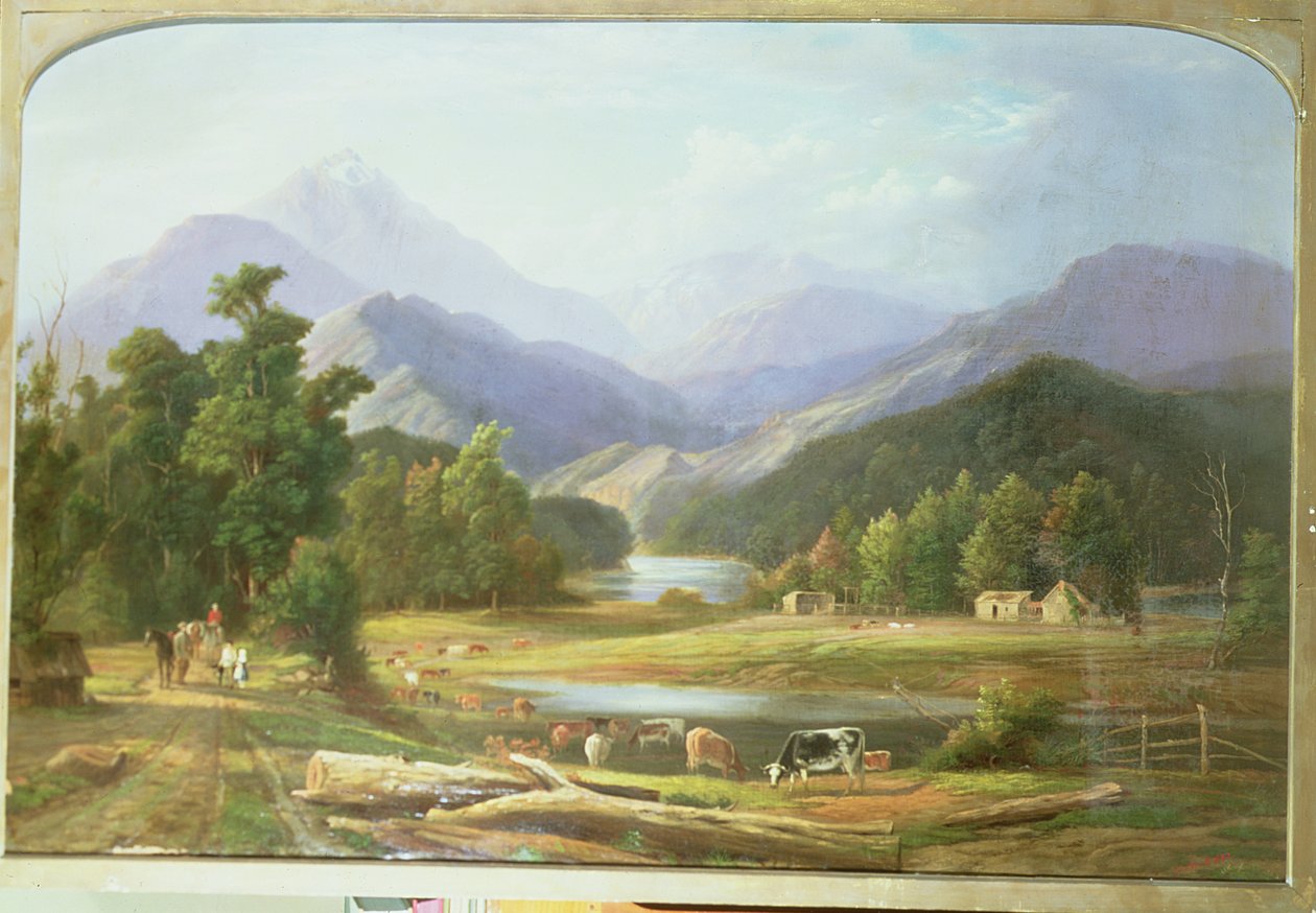 Krajobraz Nowej Zelandii, 1872 autorstwa Ebenezer Wake Cook