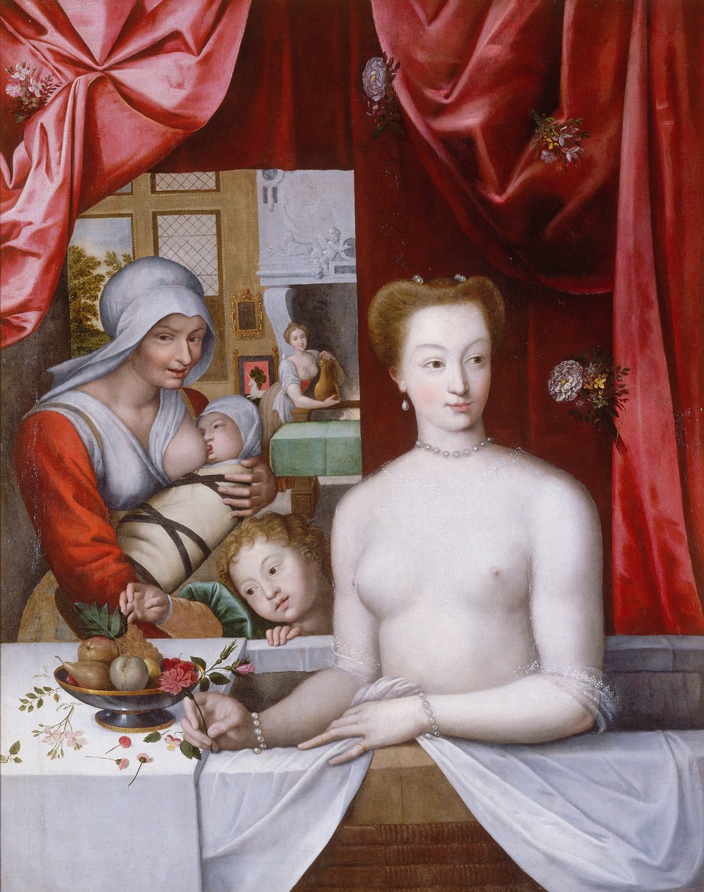 Gabrielle dEstrées w wannie autorstwa Ecole française
