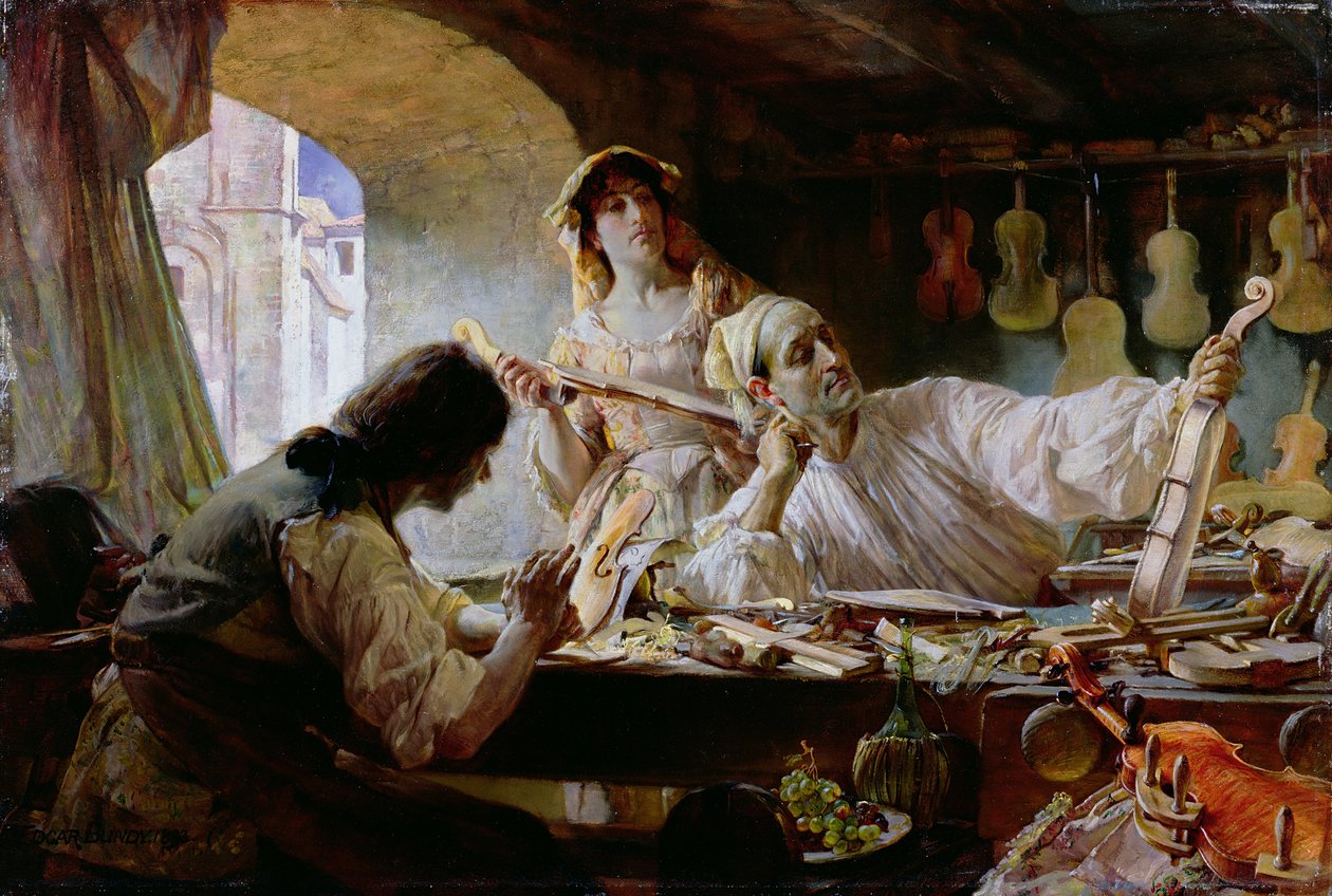 Antonio Stradivari, 1893 (panel) autorstwa Edgar Bundy