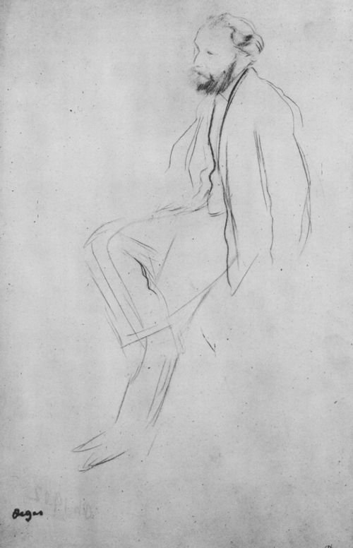 Edouard Manet, siedzący autorstwa Edgar Degas