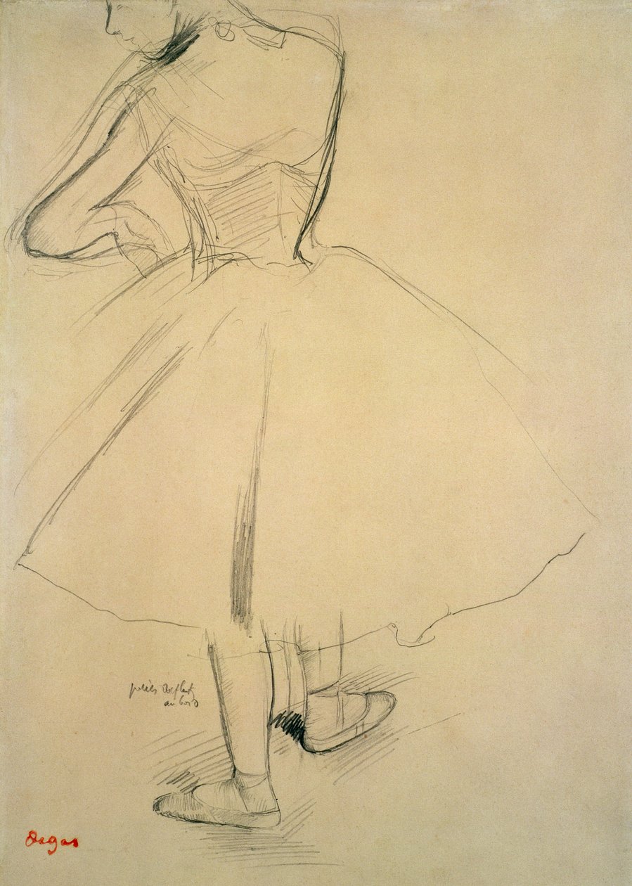 Tancerka baletowa z tyłu, XIX w. autorstwa Edgar Degas