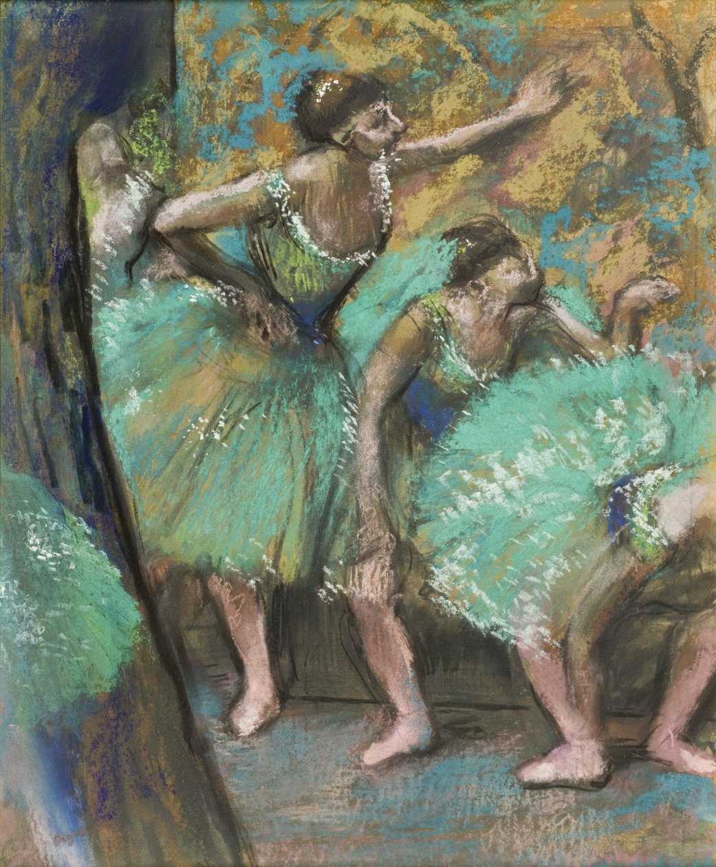 Tancerze, 1898 (pastel na papierze na desce) autorstwa Edgar Degas