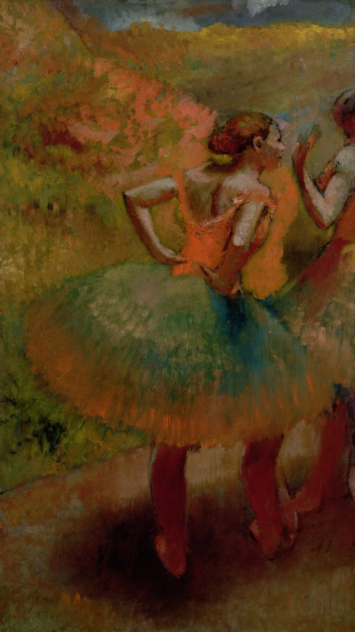 Tancerki w zielonych spódnicach, ok. 1895 autorstwa Edgar Degas