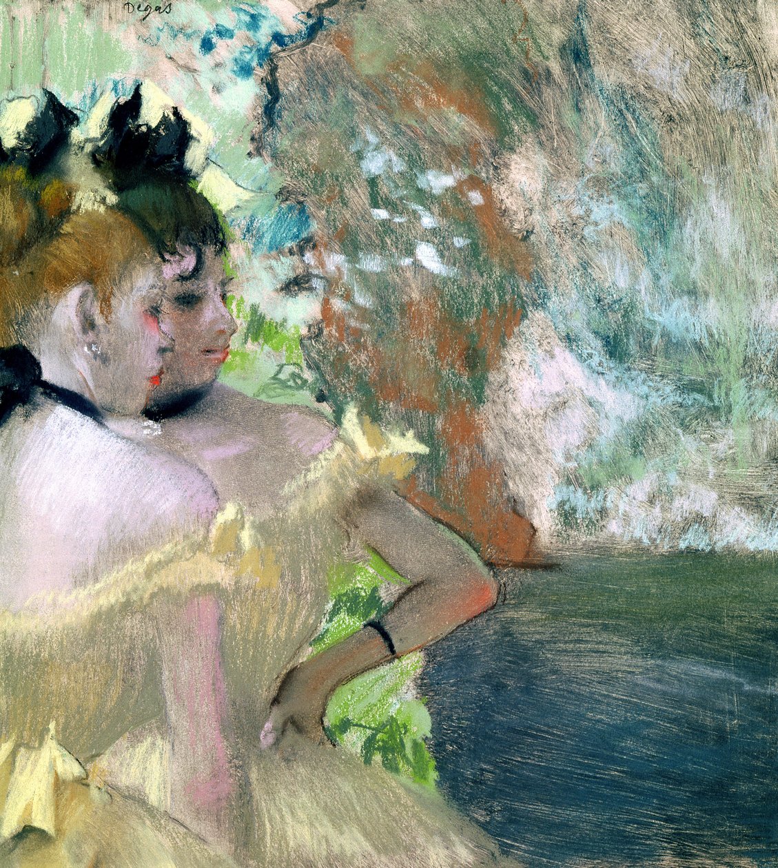 Tancerze na skrzydłach (pastel na papierze) autorstwa Edgar Degas