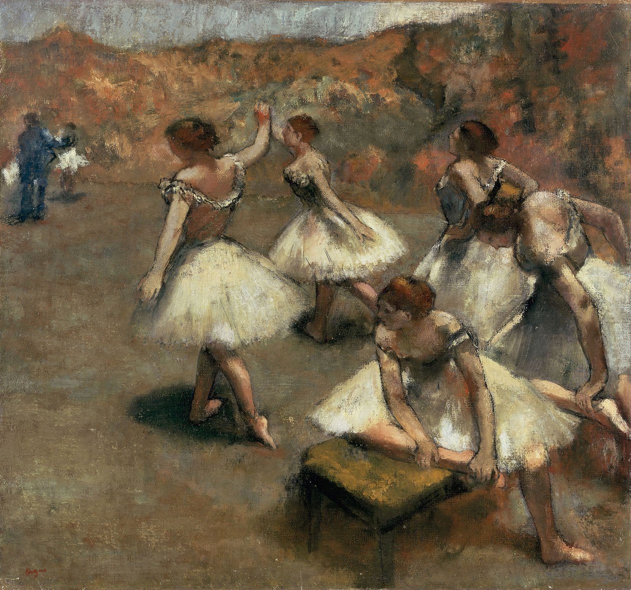 Tancerze na scenie autorstwa Edgar Degas