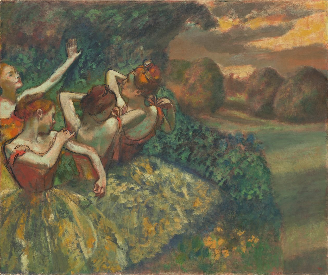 Czterech tancerzy, ok.1899 autorstwa Edgar Degas