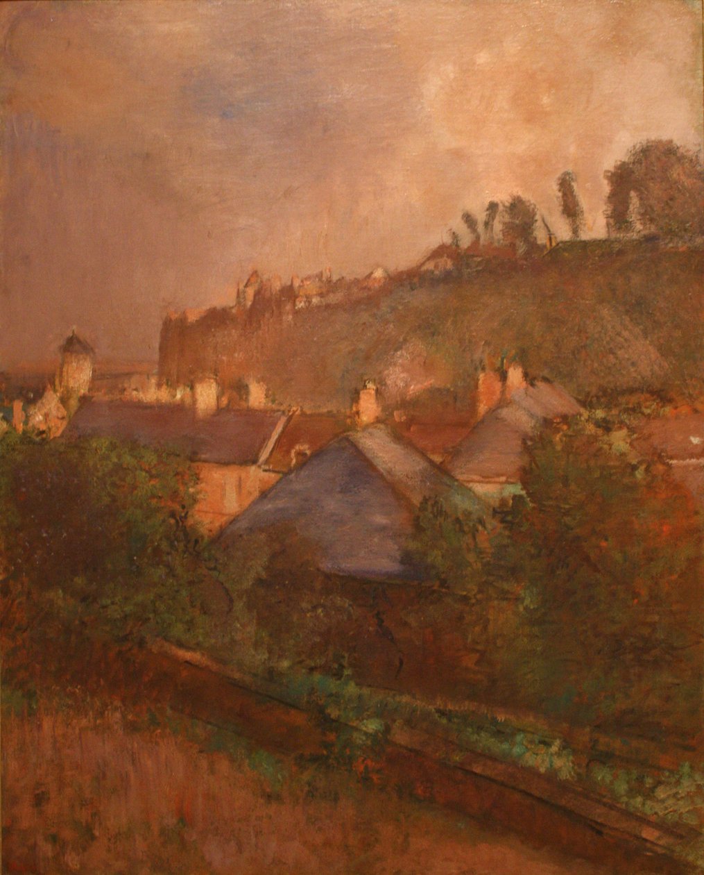 Domy u stóp klifu autorstwa Edgar Degas