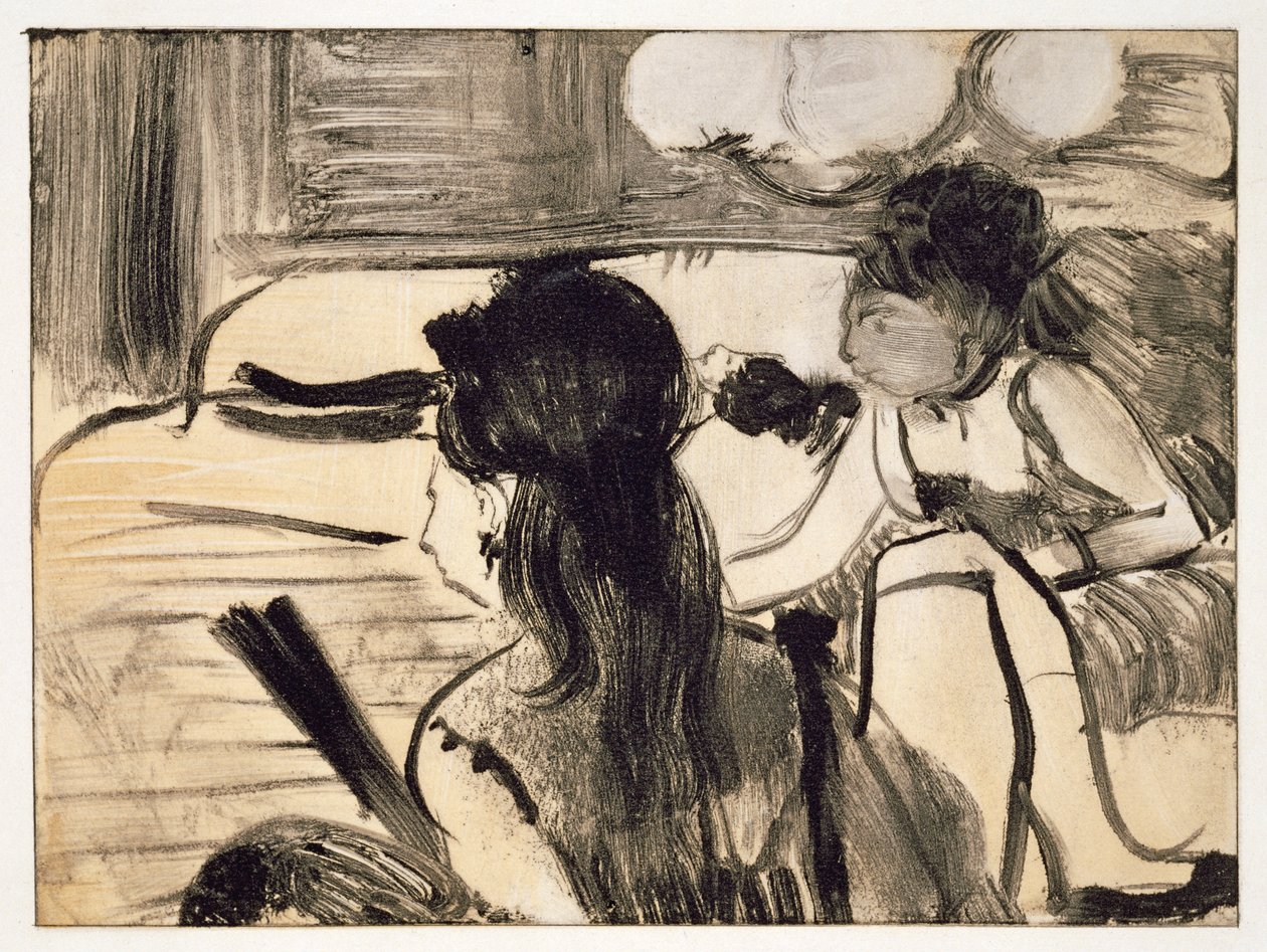 Ilustracja z „La Maison Tellier” Guy de Maupassant (1850-93) rytowana przez Maurice