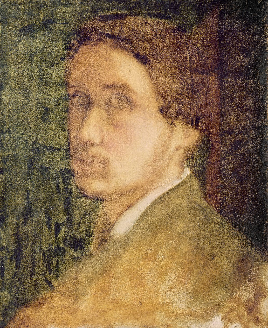 Autoportret, ok.1852 (pastel na papierze) autorstwa Edgar Degas