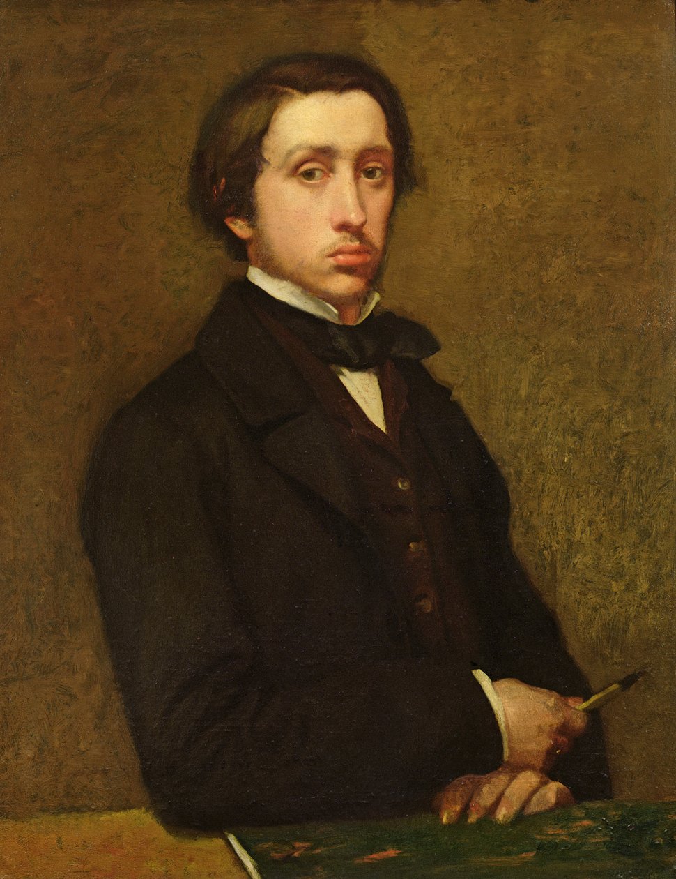Autoportret, 1855 autorstwa Edgar Degas