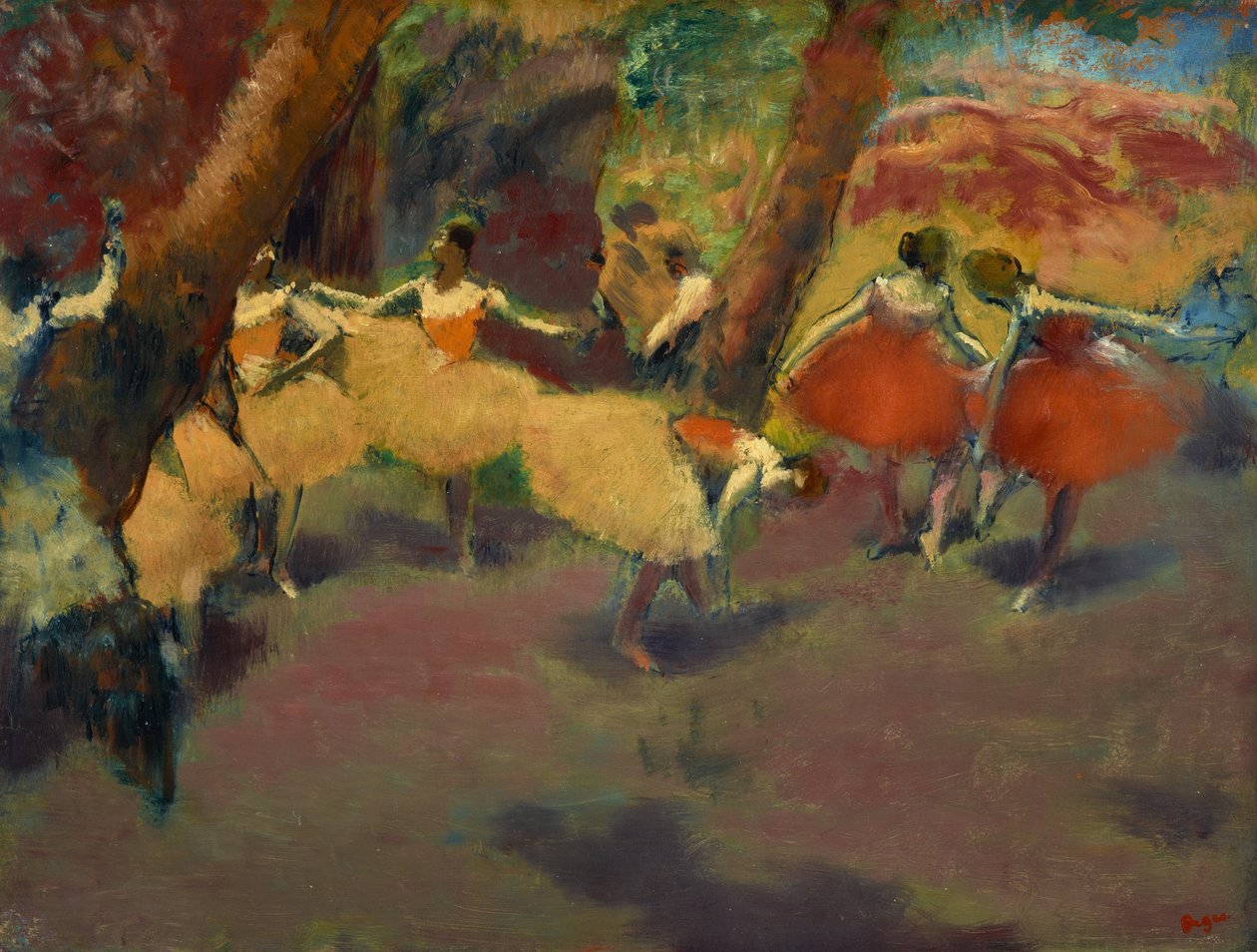 Przed występem autorstwa Edgar Degas