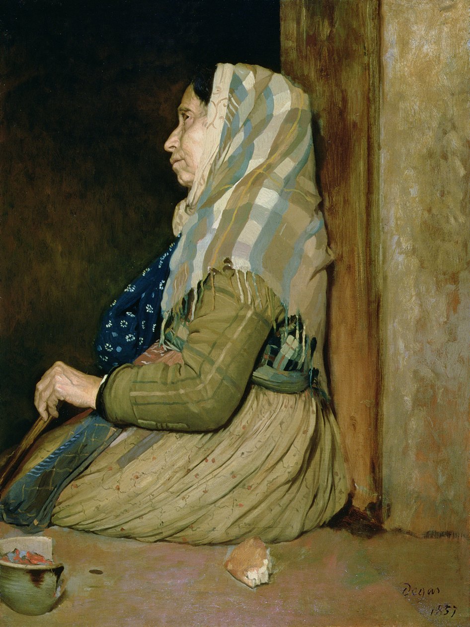 Rzymska żebraczka, 1857 autorstwa Edgar Degas