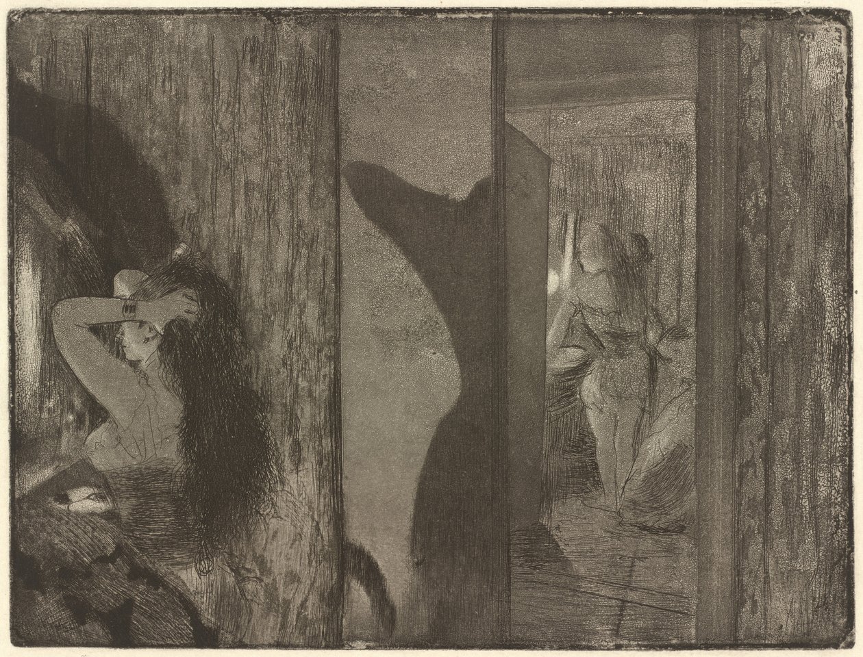 Aktorki w garderobie autorstwa Edgar Degas
