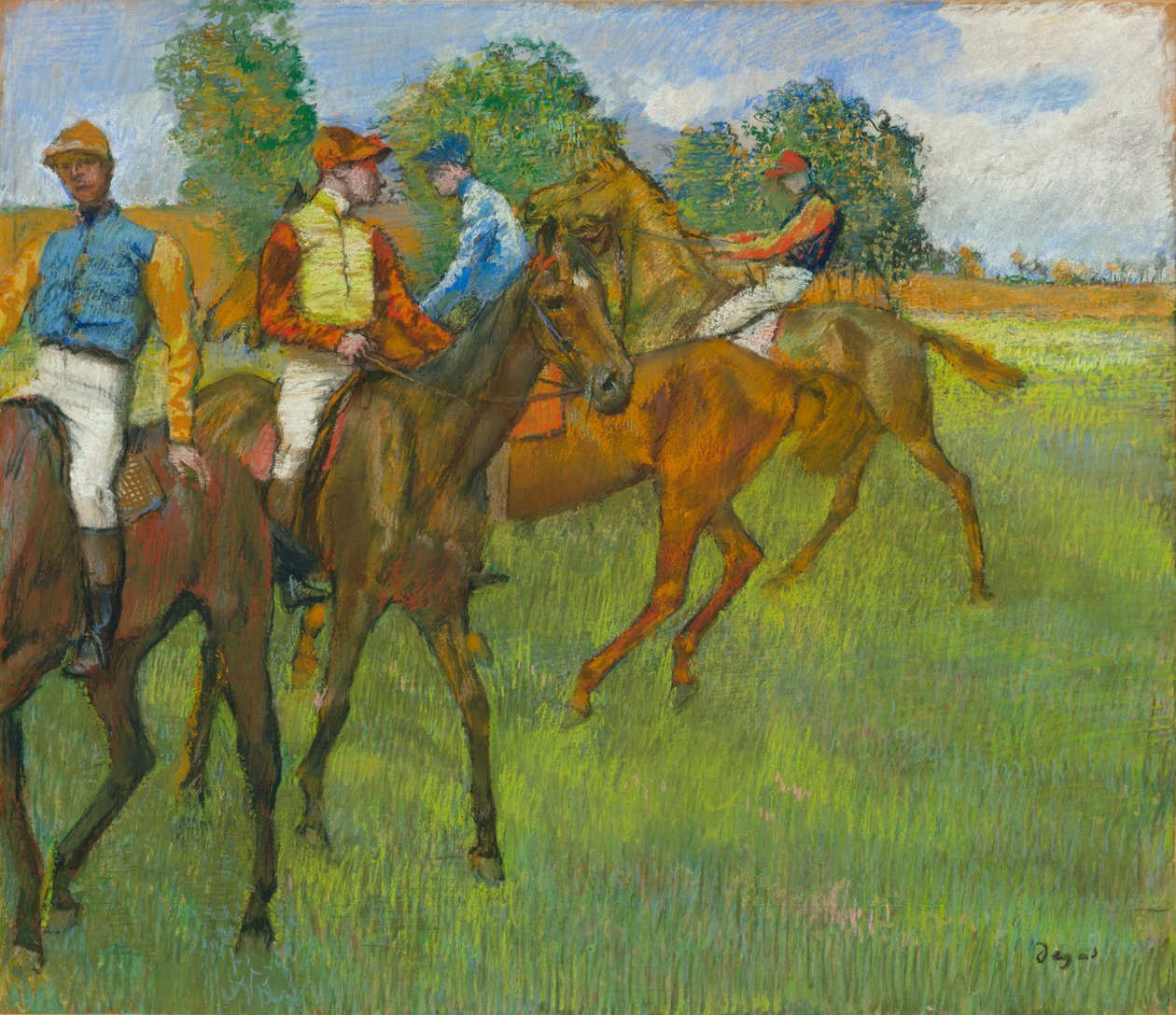 Przed wyścigiem autorstwa Edgar Degas