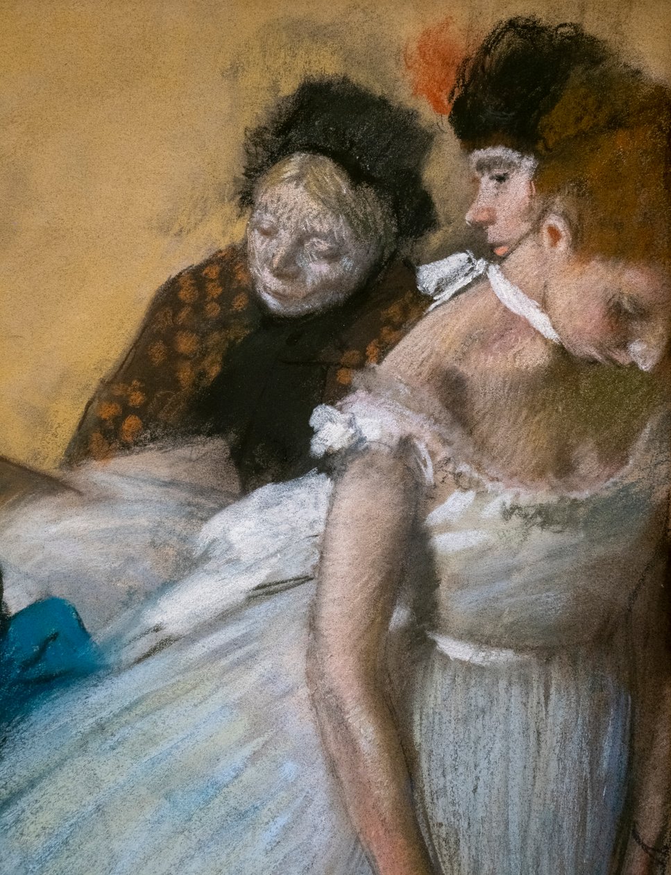 Egzamin z tańca (szczegóły). 1880. Pastel na papierze. autorstwa Edgar Degas