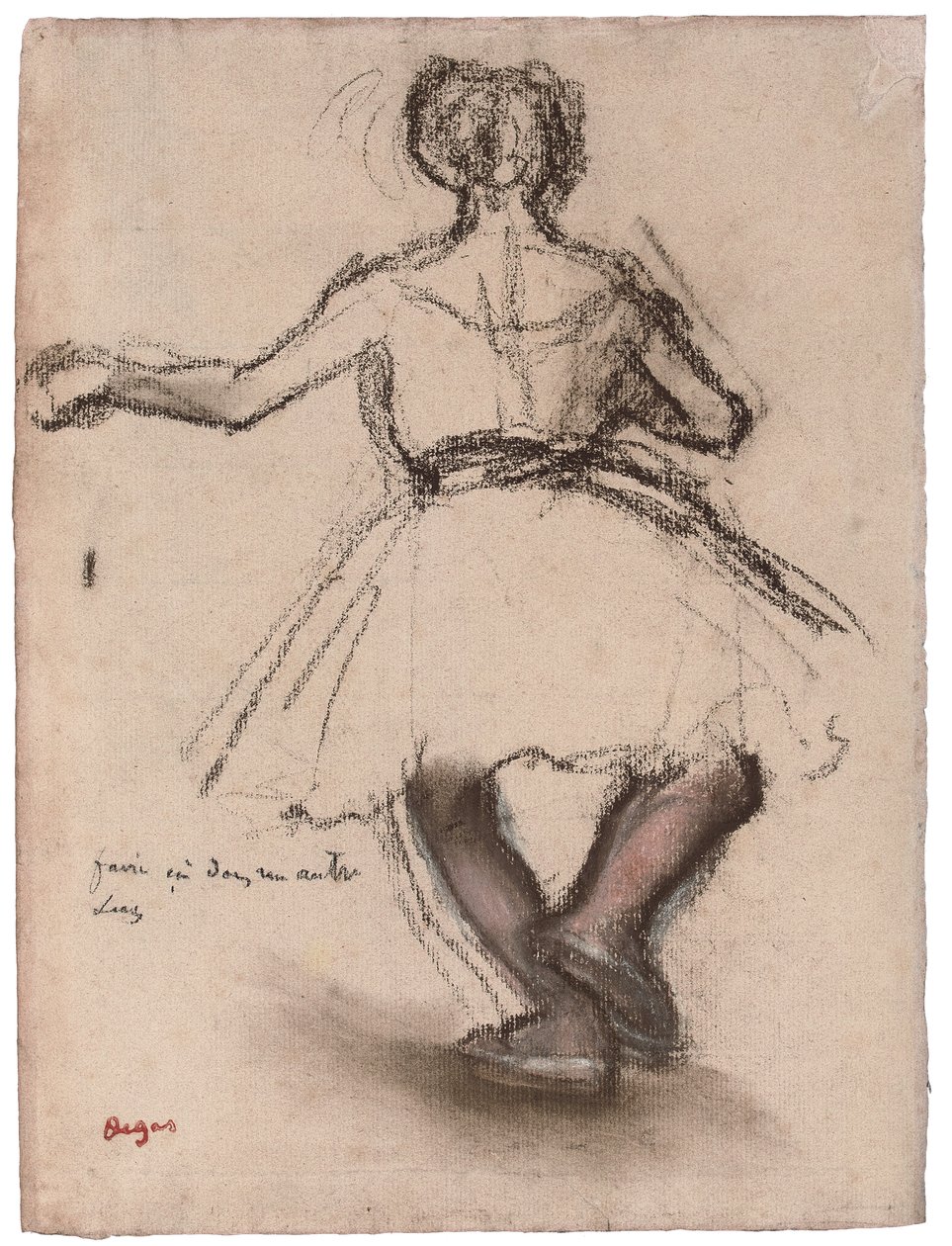 tancerz, widok z tyłu, autorstwa Edgar Degas