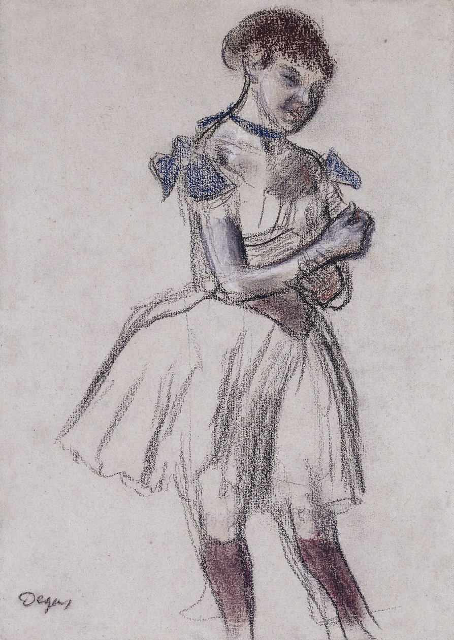 tańczyć; Tancerka, ok.1880 autorstwa Edgar Degas