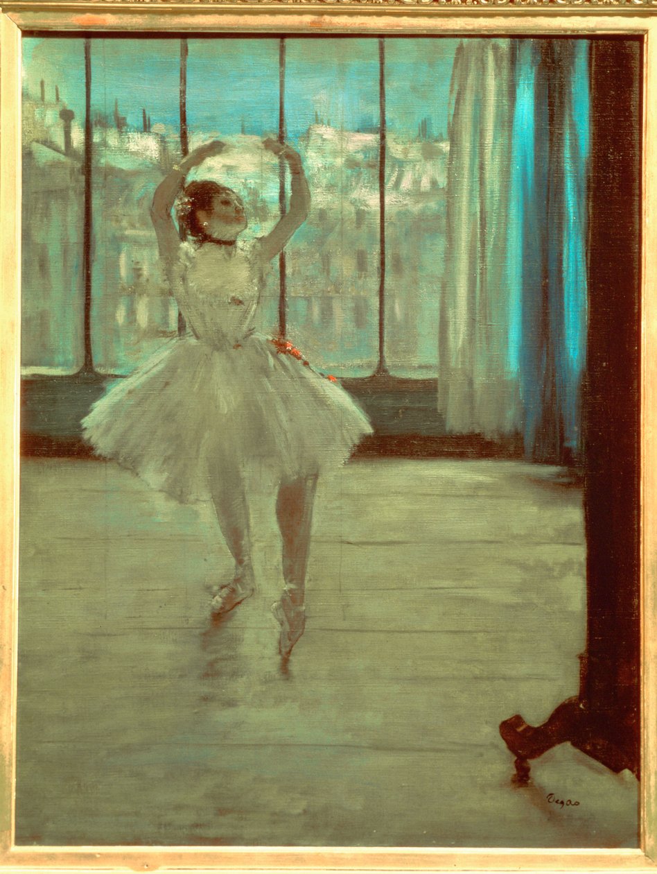 Tancerka przed oknem autorstwa Edgar Degas