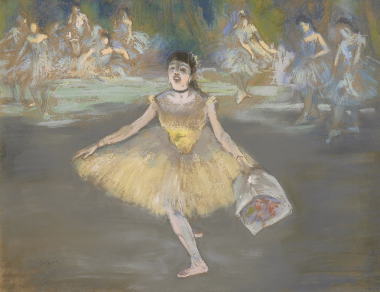 Tancerka z Bukietem, przed 1923 autorstwa Edgar Degas