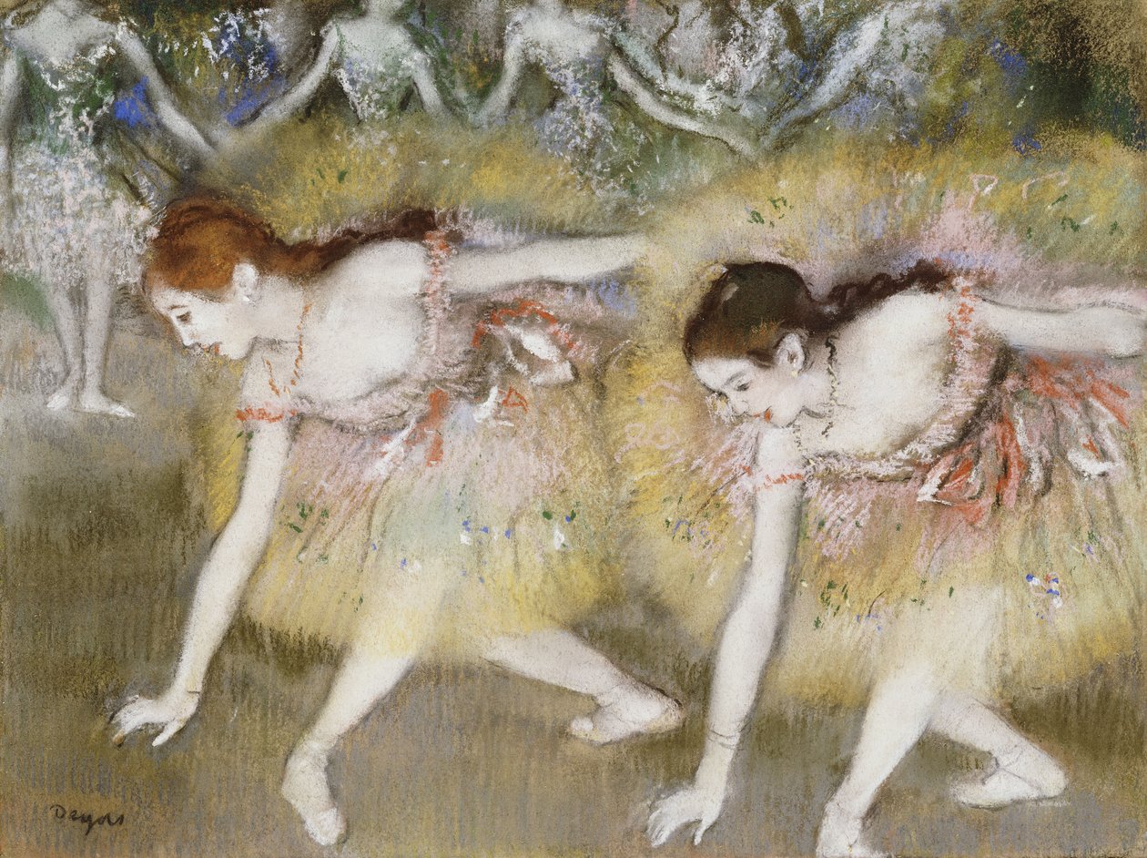 Tancerze pochylają się autorstwa Edgar Degas