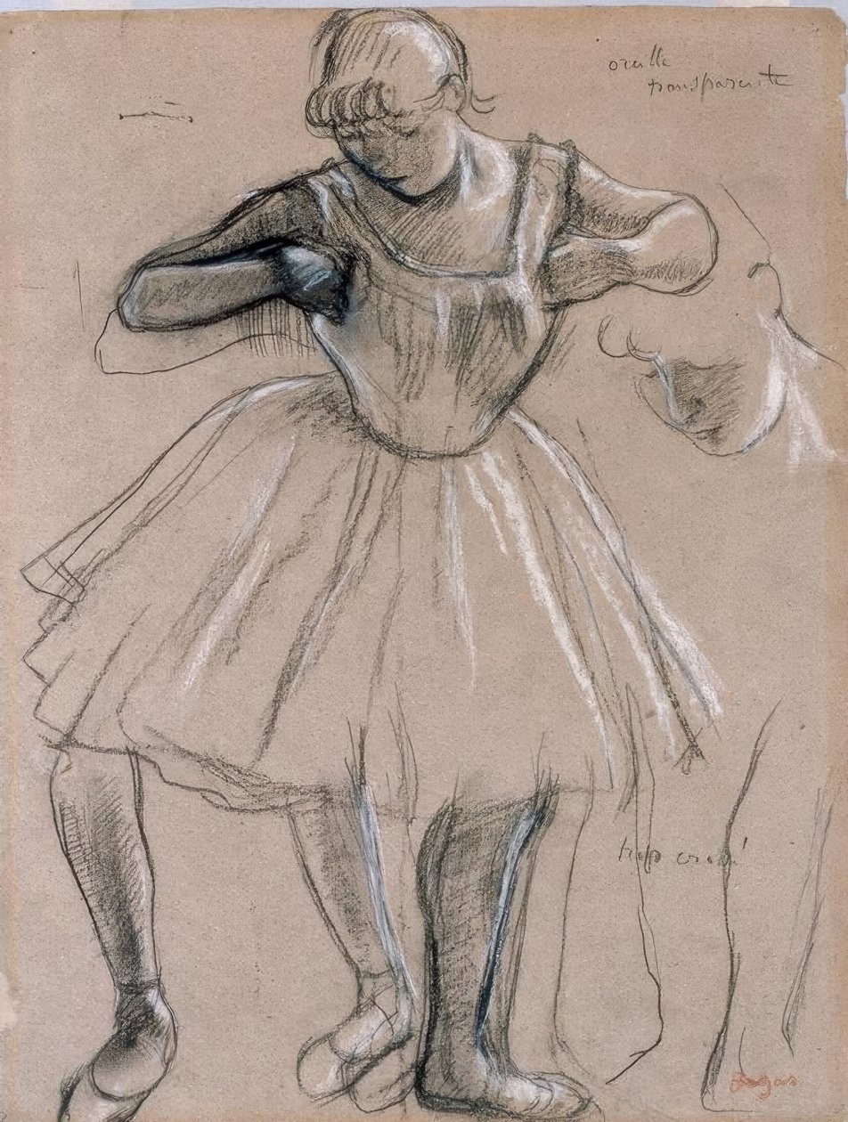 Stojąca tancerka autorstwa Edgar Degas