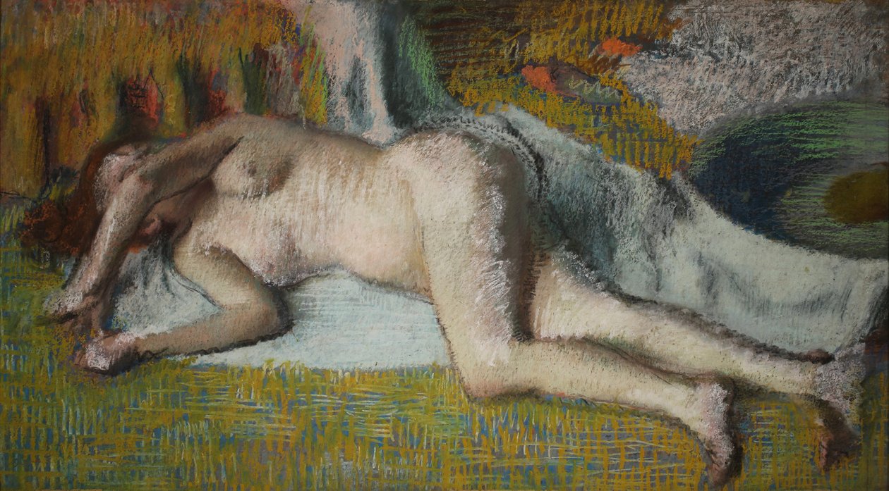 Francuski: Après le bain (femme nue couchée) autorstwa Edgar Degas