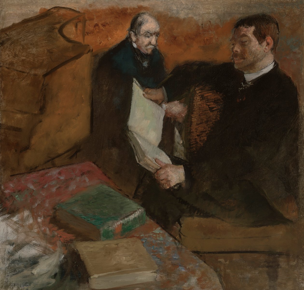 Francuski: poganie i ojciec Degasa autorstwa Edgar Degas