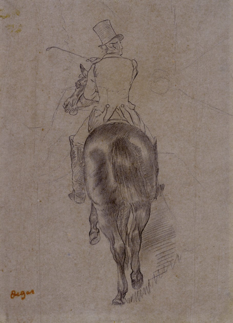 Łowca na koniu autorstwa Edgar Degas