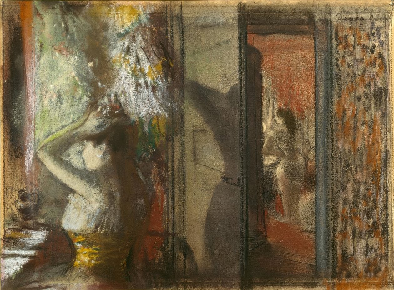 Garderoby dla aktorów autorstwa Edgar Degas