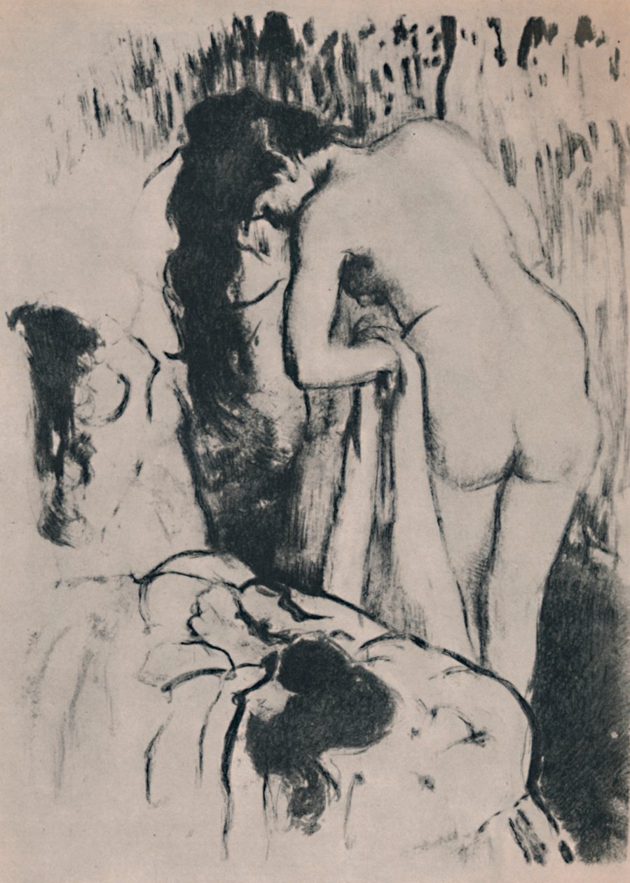 Ubieranie nagiej kobiety, ok. 1890, 1946. autorstwa Edgar Degas