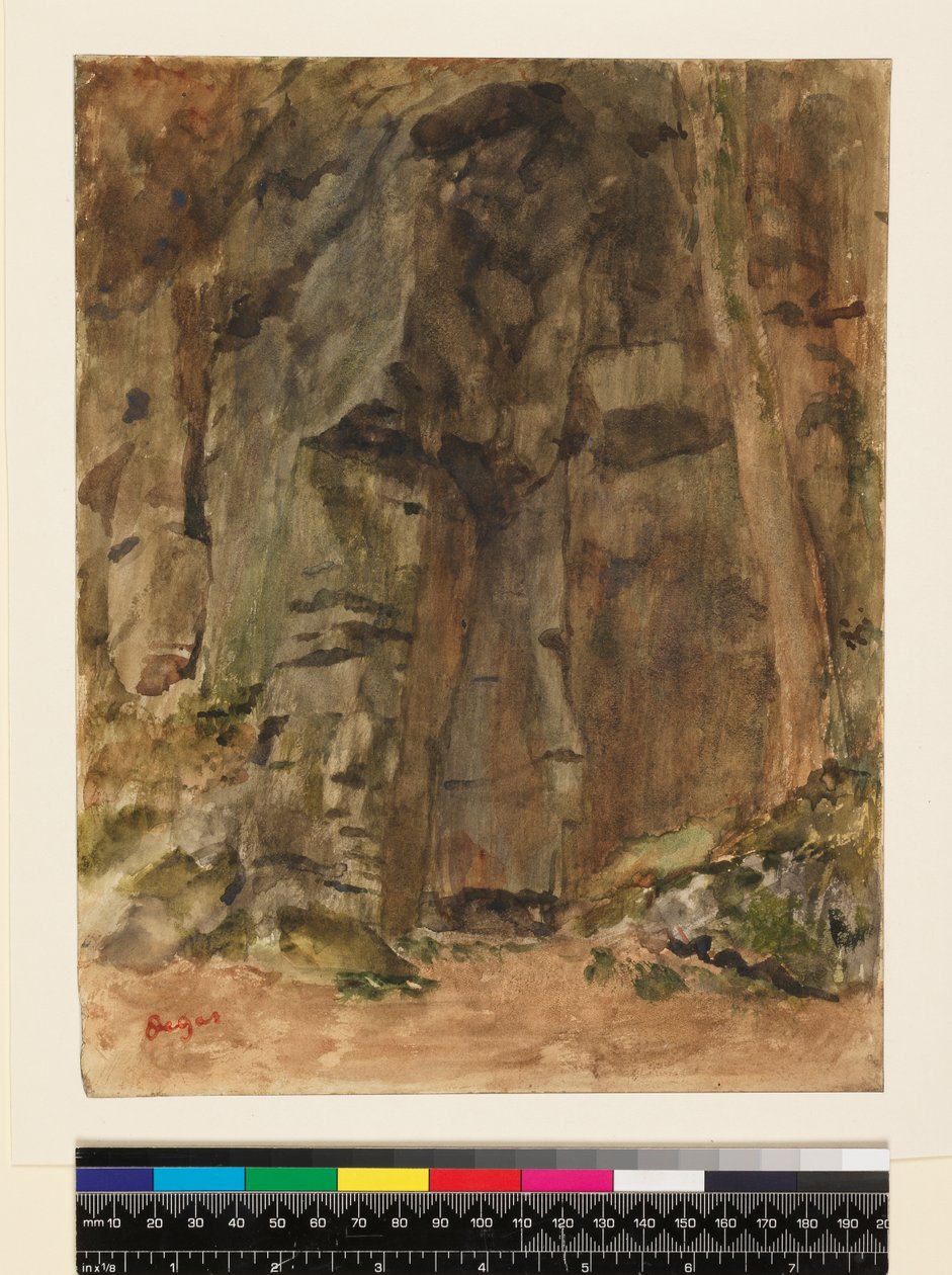 Skały w Bagnoles-De-L"Orne, przed 1917 r. autorstwa Edgar Degas