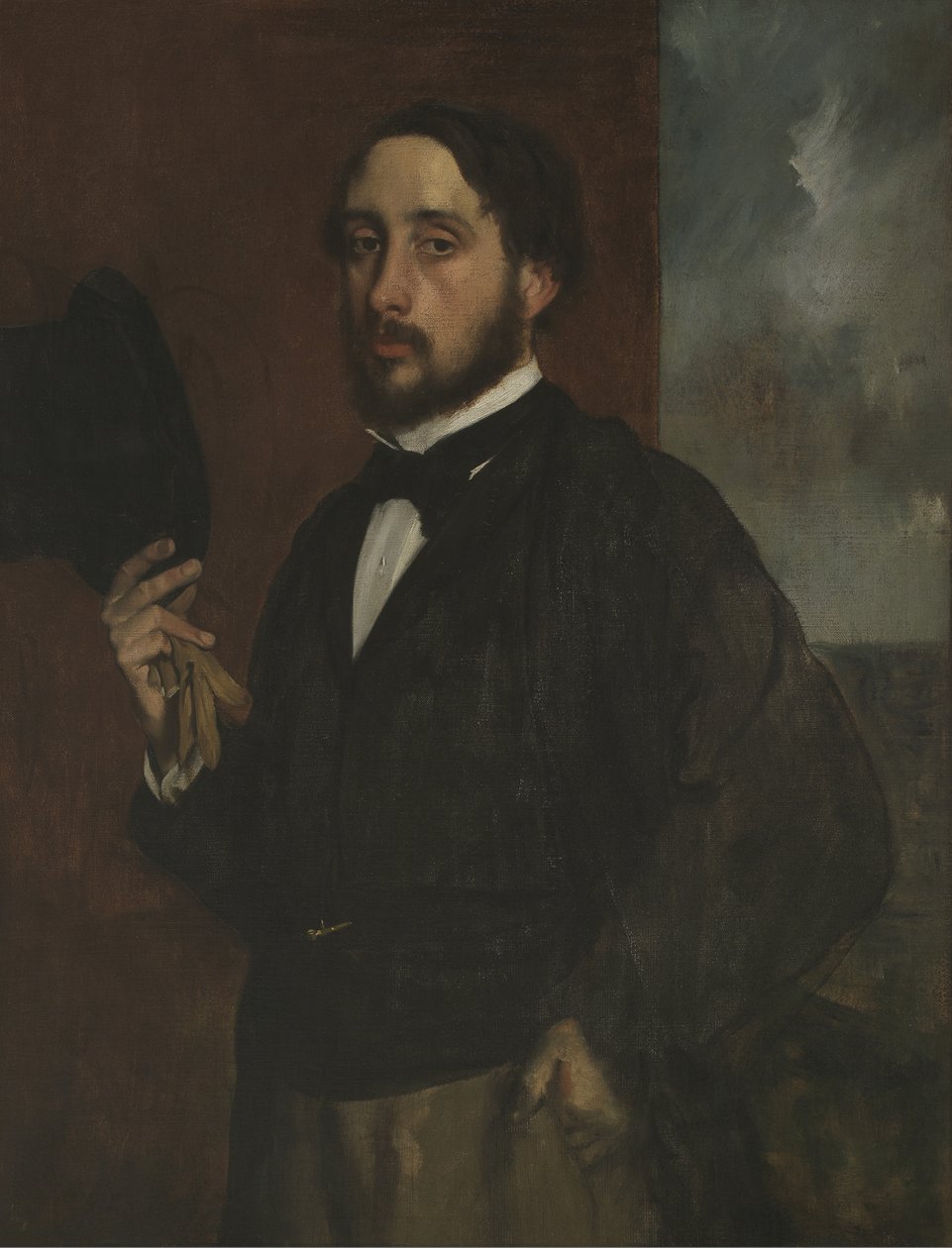 Autoportret z podniesionym kapeluszem, ok. 1863 autorstwa Edgar Degas