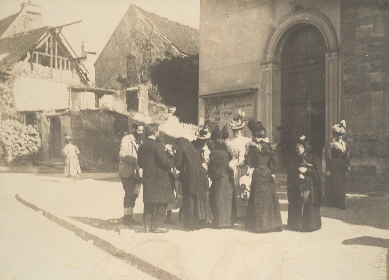 Scena uliczna, La-Queue-en-Brie Val-de-Marne, ca. 1896. autorstwa Edgar Degas