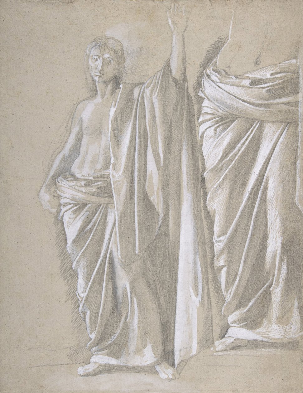 Studium udrapowanej postaci, 1857-58. autorstwa Edgar Degas