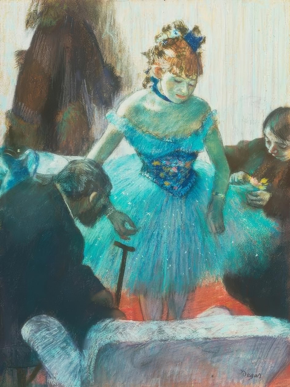 Tancerka w szatni autorstwa Edgar Degas