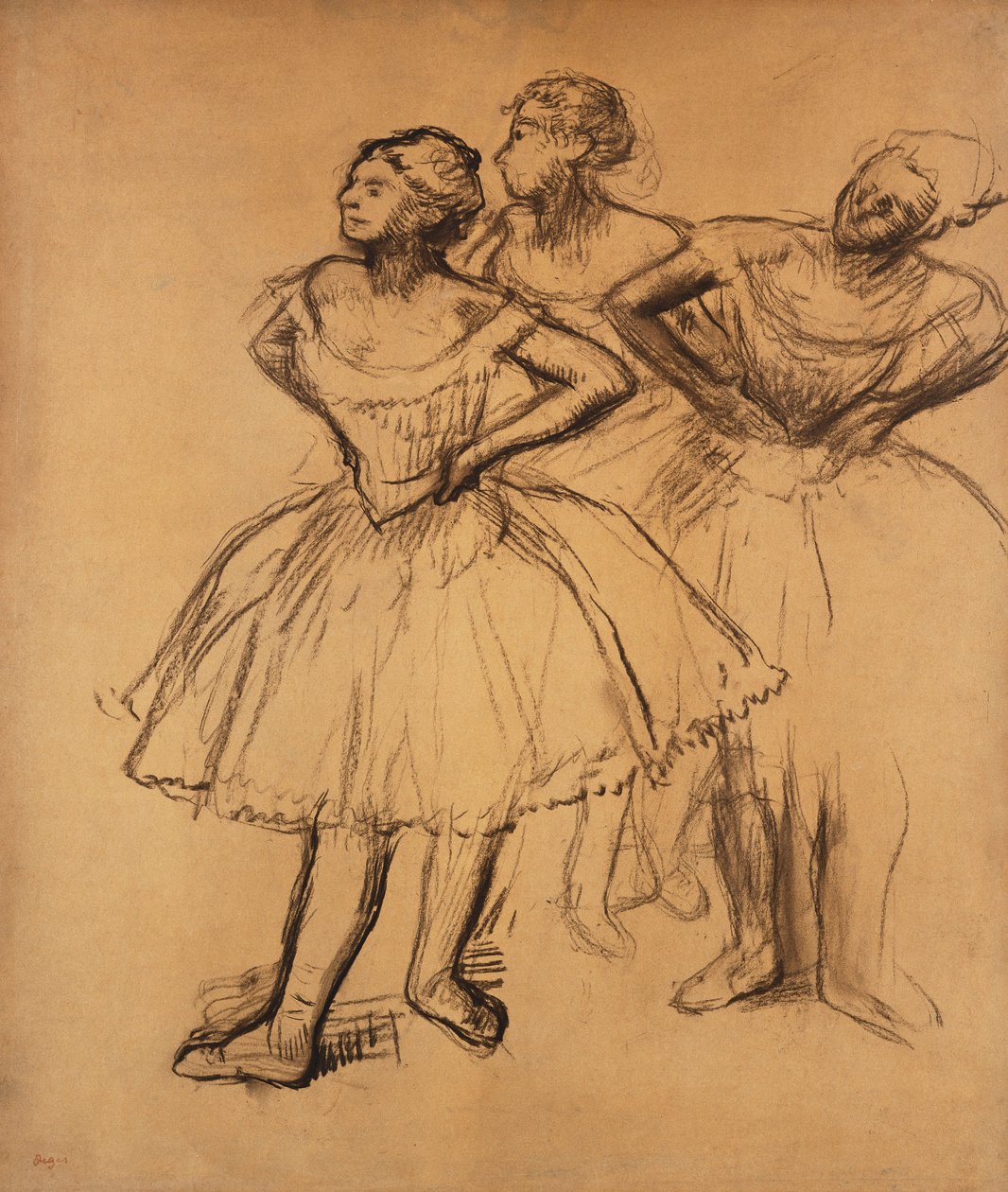 Trzech tancerzy; trzech tancerzy, autorstwa Edgar Degas