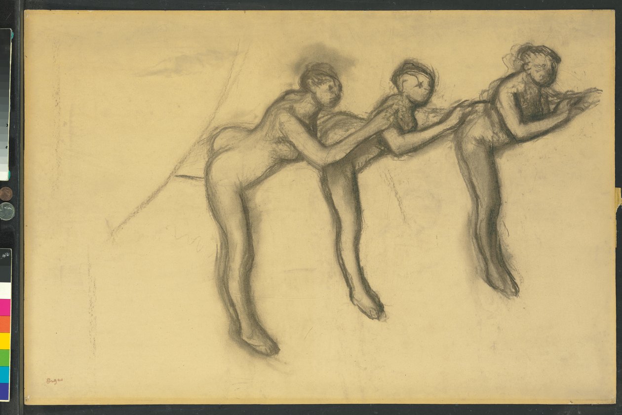 Trzech tancerzy w rajstopach, ok. 1895-1900 autorstwa Edgar Degas