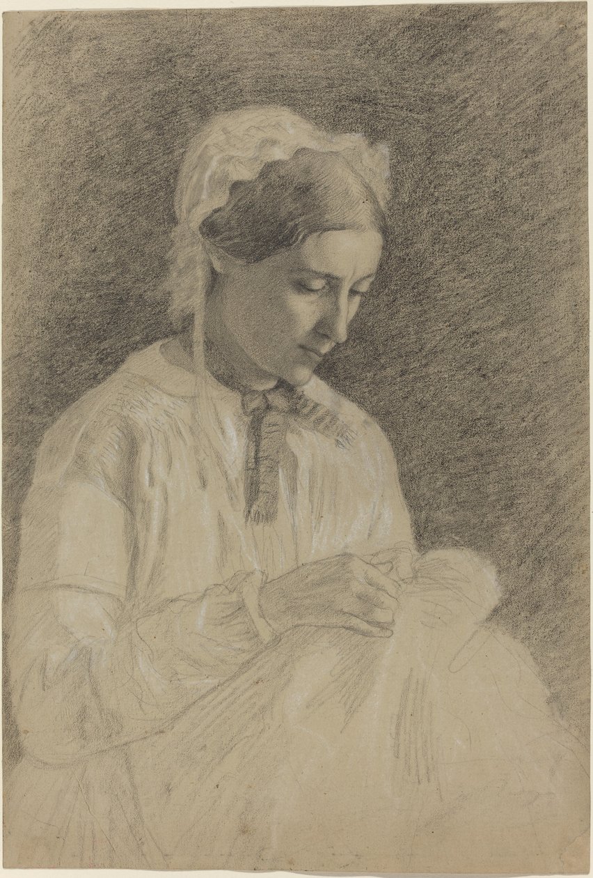 Kobieta Haftowanie autorstwa Edgar Degas