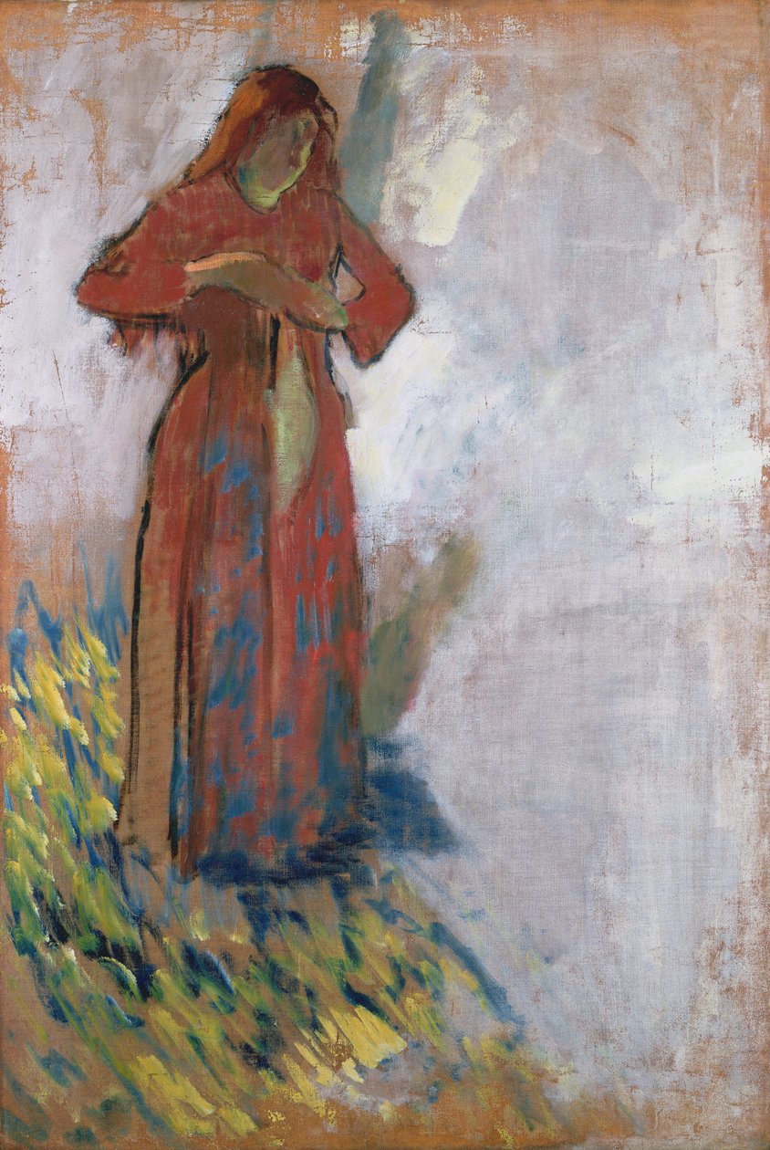 Kobieta rozbiera się autorstwa Edgar Degas