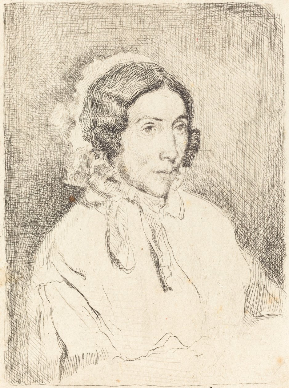 Kobieta w marszczonej czapce (Dame agee) autorstwa Edgar Degas