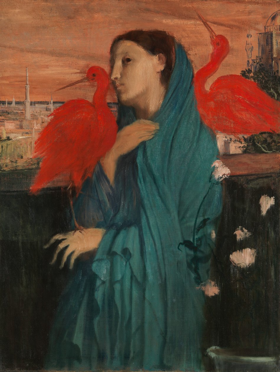 Młoda kobieta z Ibisem, 1860-62. autorstwa Edgar Degas