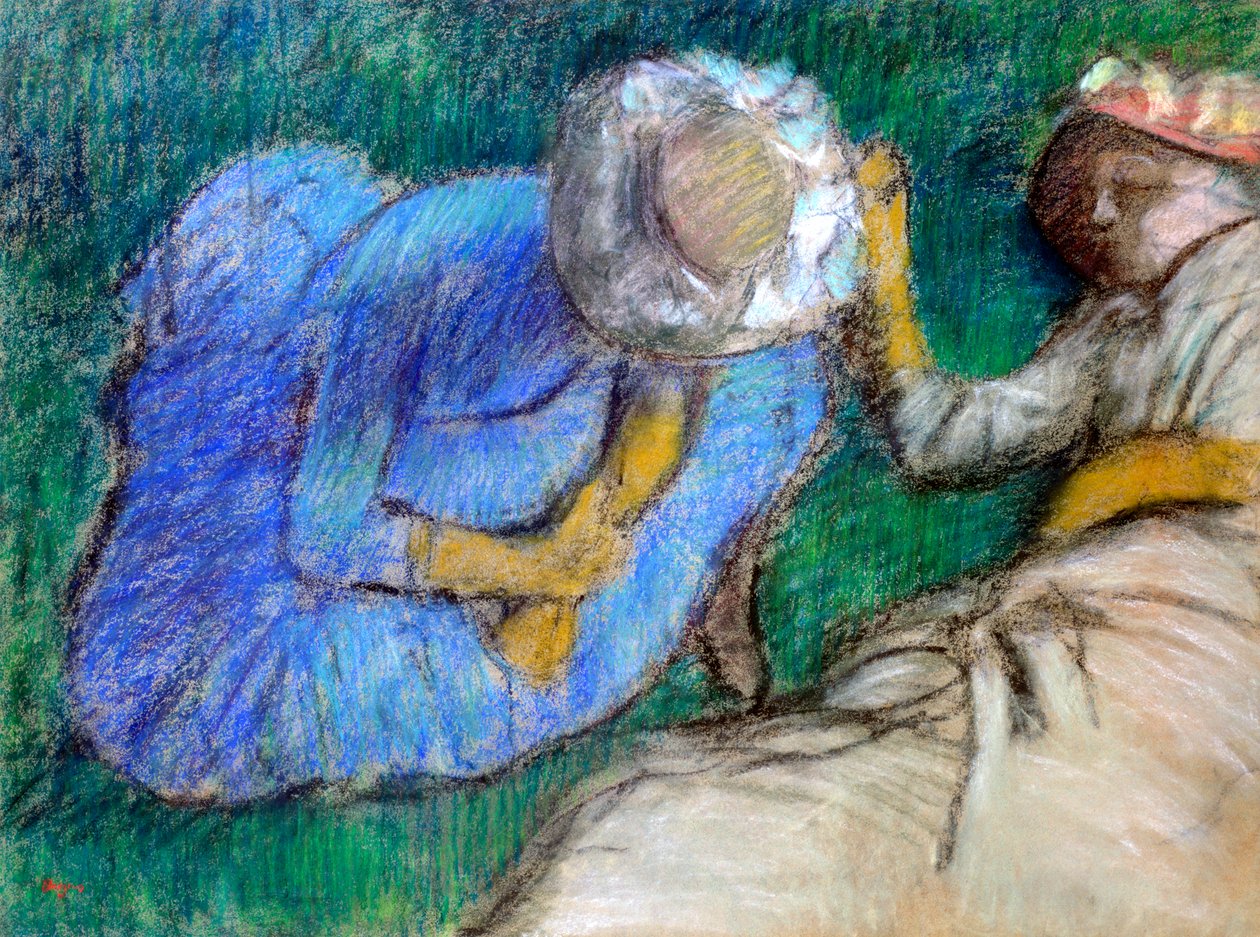 Młode kobiety odpoczywające, koniec XIX-początek XX wieku autorstwa Edgar Degas