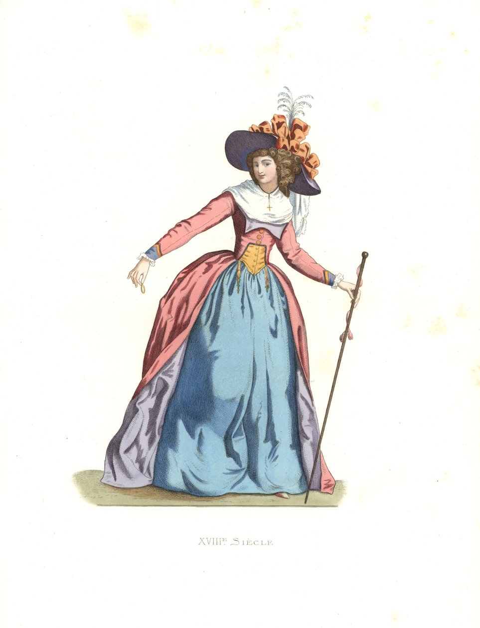 Modna kobieta, Francja autorstwa Edmond Lechevallier Chevignard