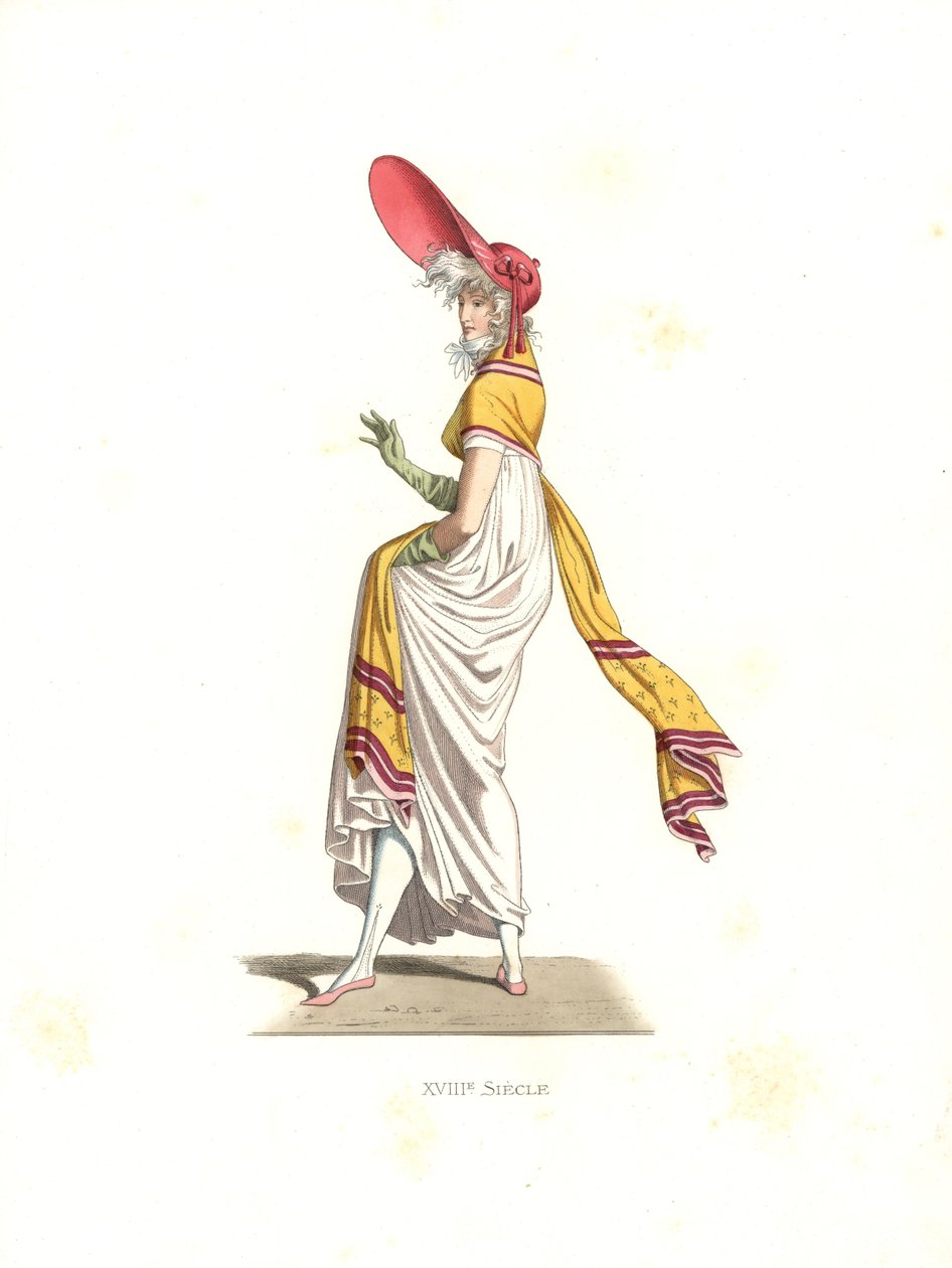Modna kobieta Merveilleuse, Francja autorstwa Edmond Lechevallier Chevignard