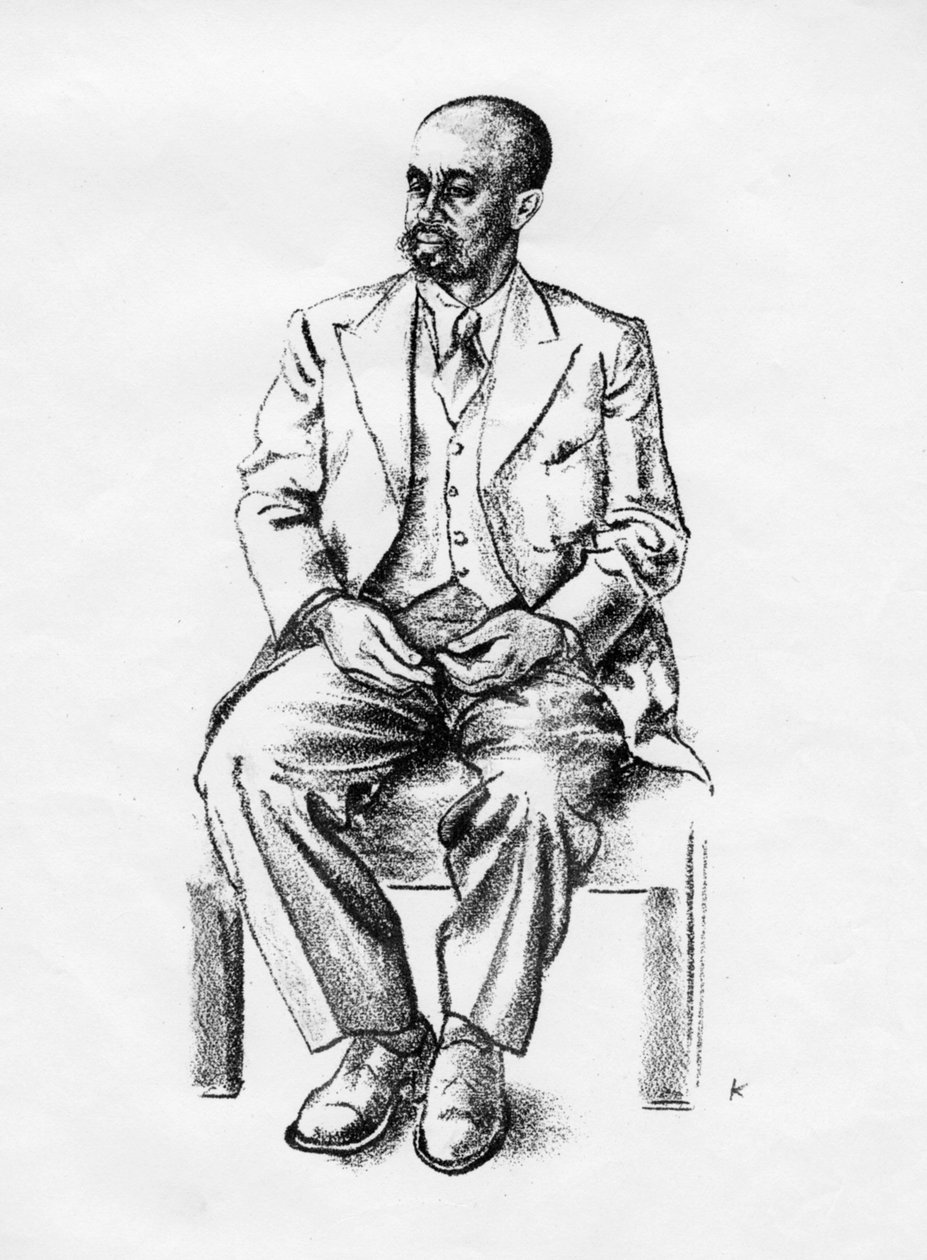 Bedjironde Tecle Hawariate, etiopski mąż stanu, 1935 autorstwa Edmond Xavier Kapp