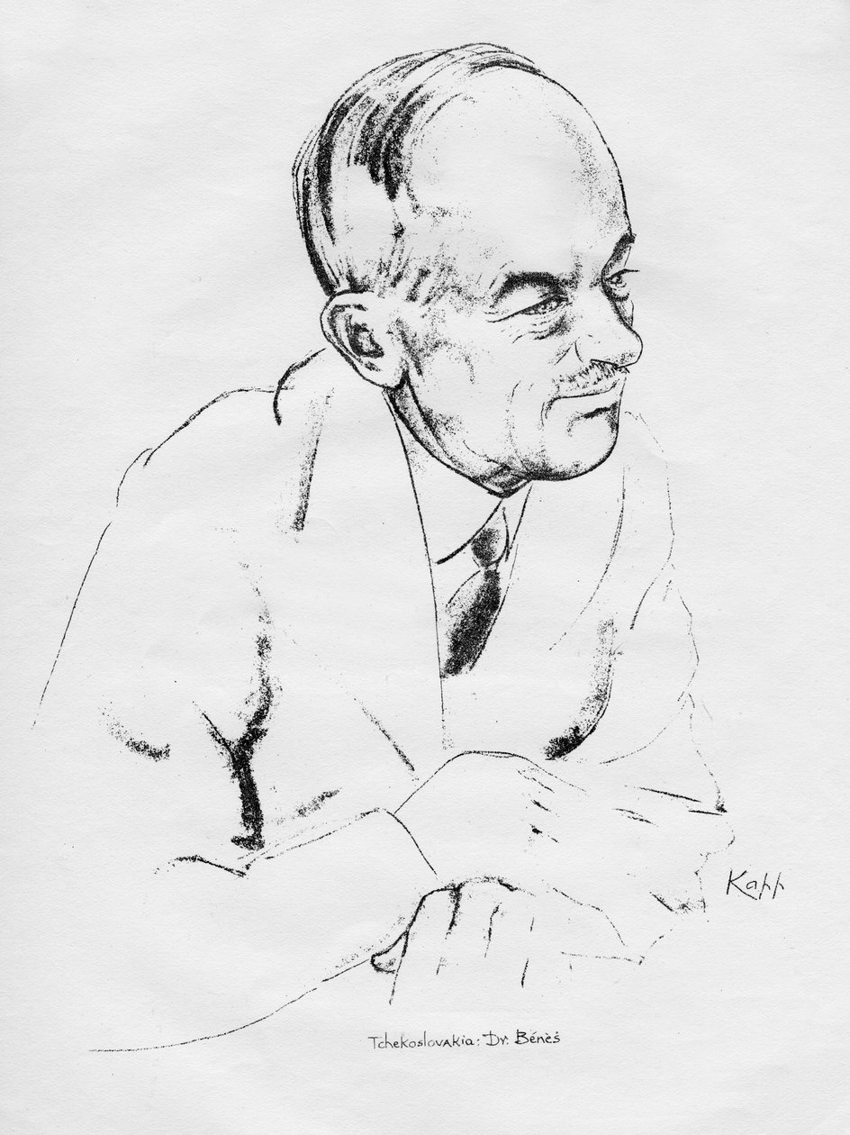 Dr Edvard Benes, czechosłowacki mąż stanu, 1935. autorstwa Edmond Xavier Kapp