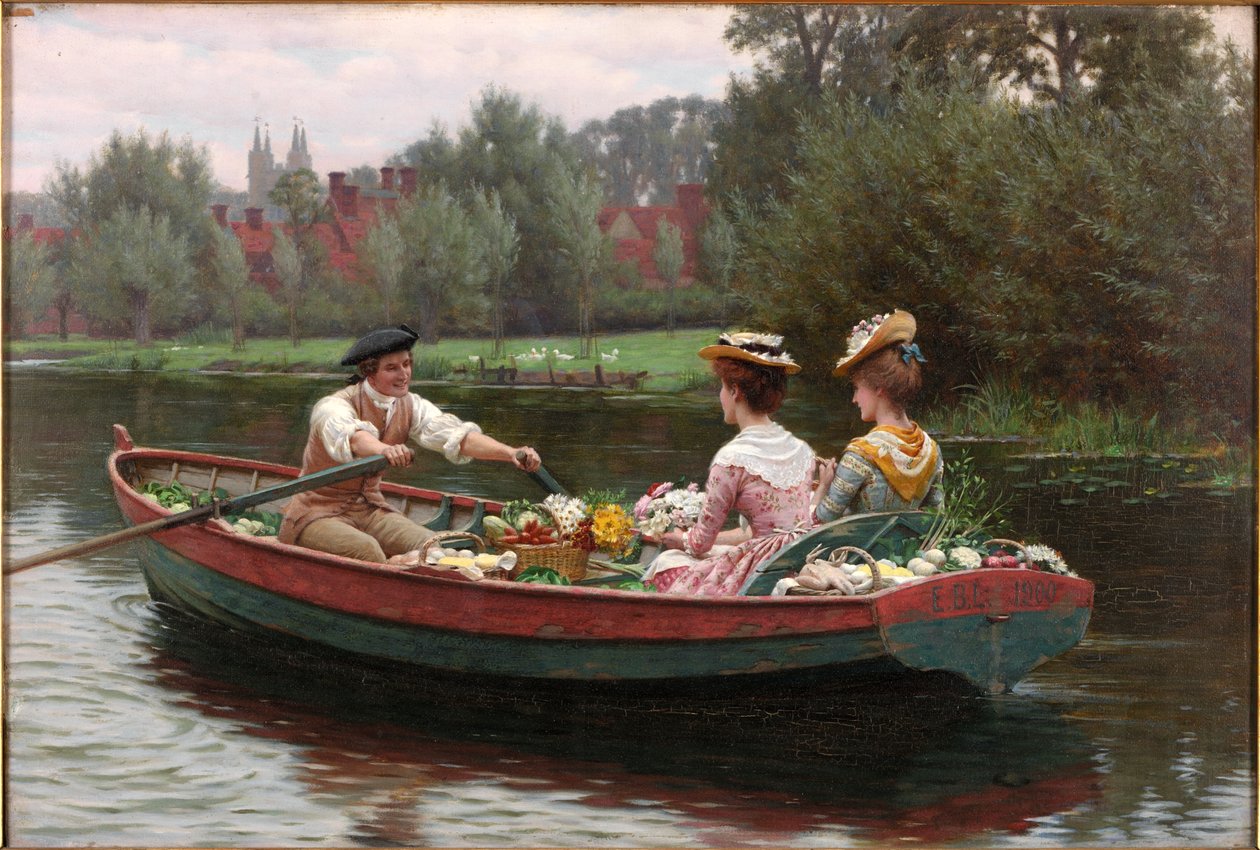 Dzień Targowy, 1900 autorstwa Edmund Blair Leighton