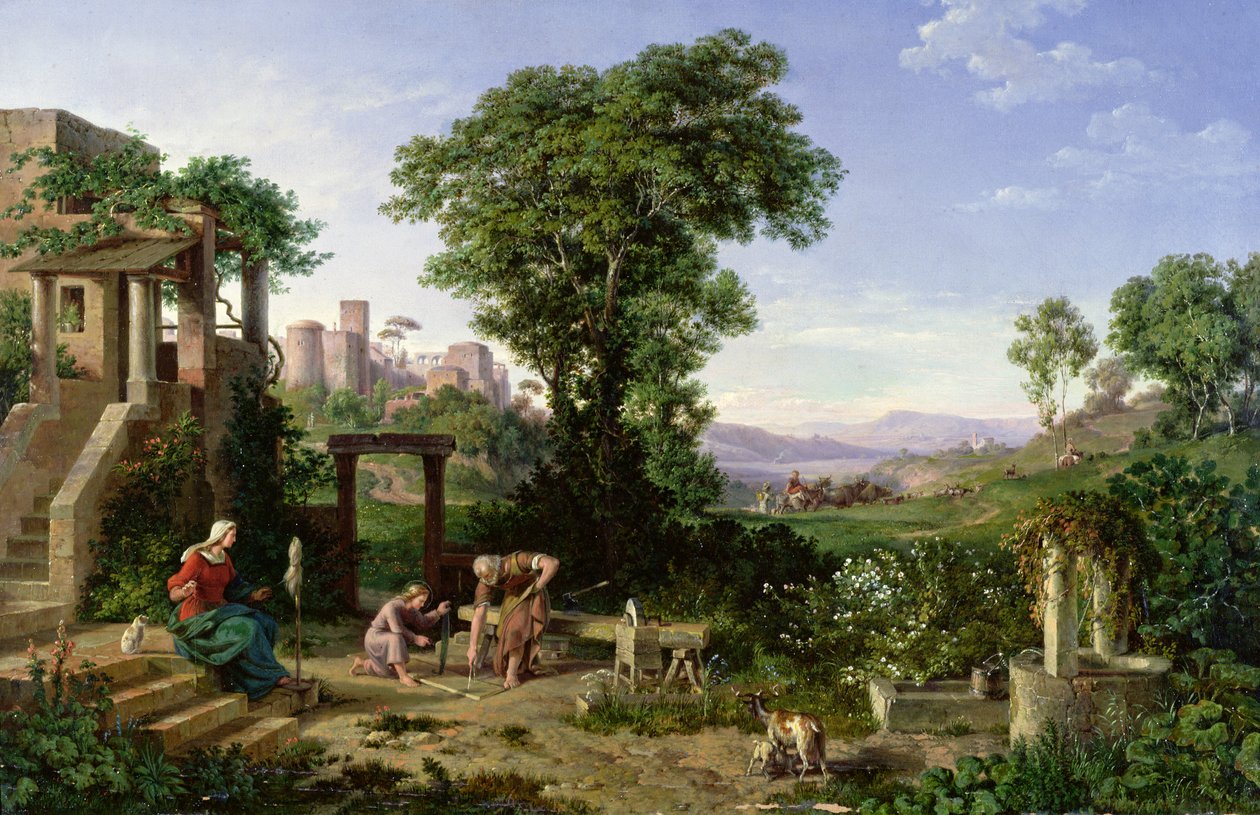 Chrystus cieśla, 1860 autorstwa Edmund Worndle von Adelsfried