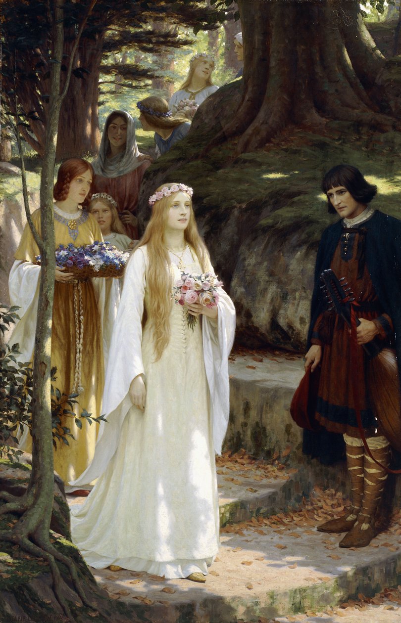 Moja piękna dama, 1914 autorstwa Edmund Blair Leighton