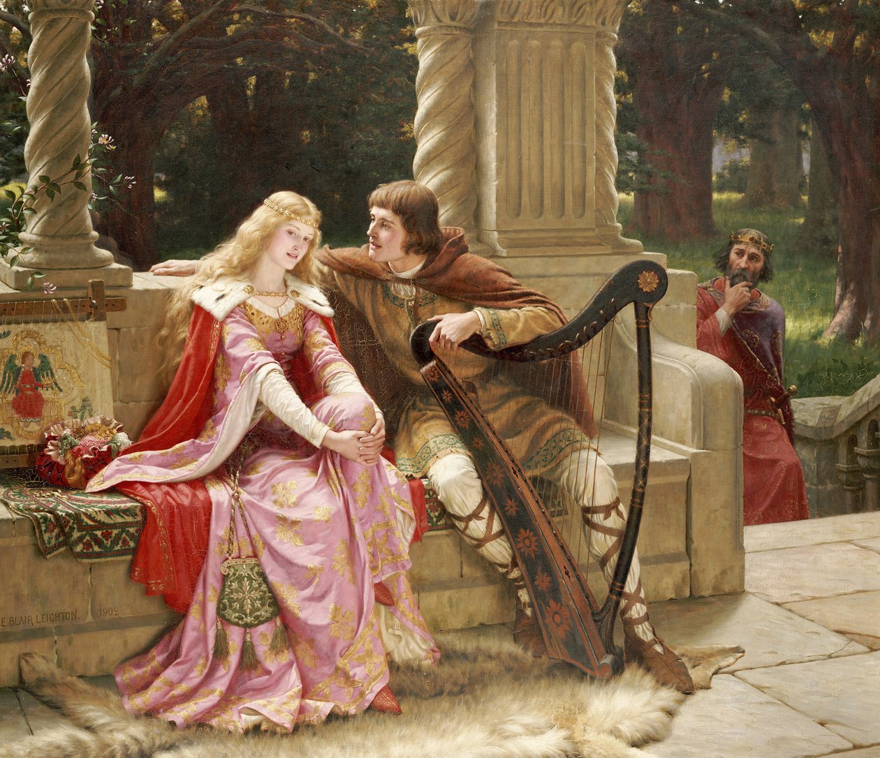 Koniec pieśni, 1902 autorstwa Edmund Blair Leighton